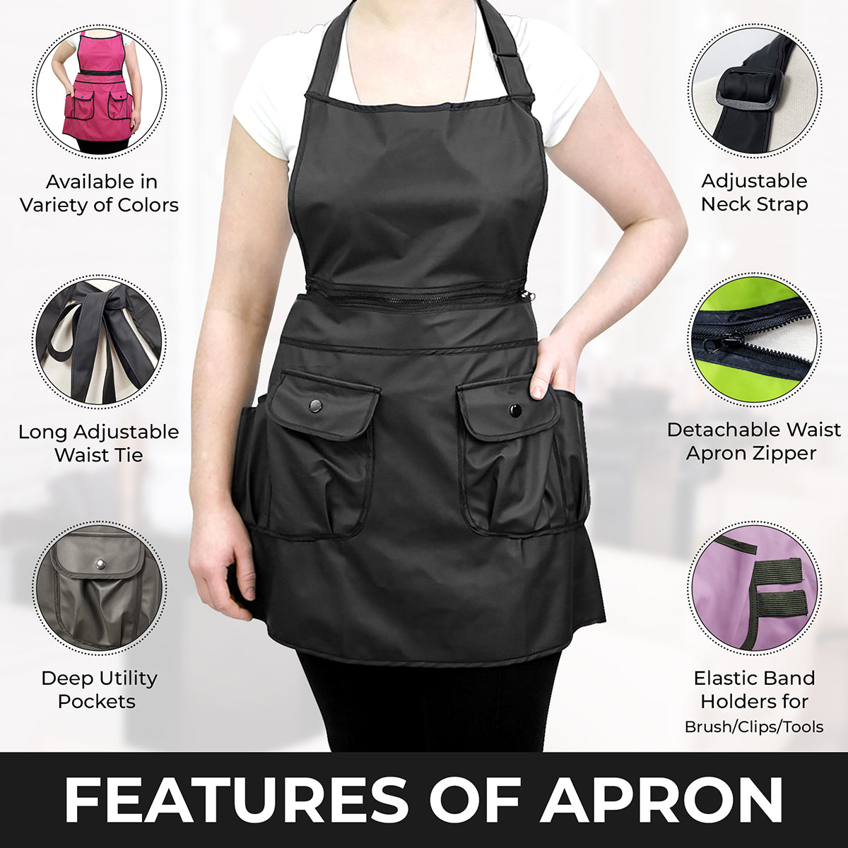 Courtney Zipper Apron (#9044)