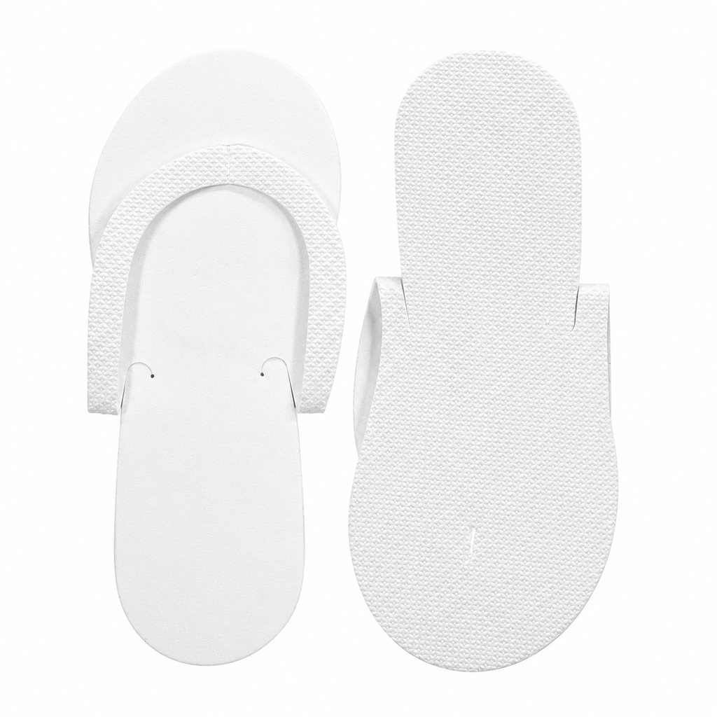 Pedicure slippers shown from above
