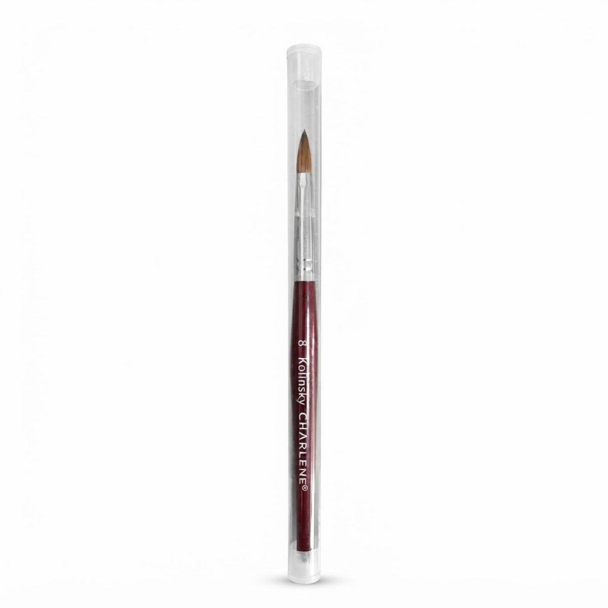 Charlene sanitizable Kolinsky acrylic nail brush, size 8