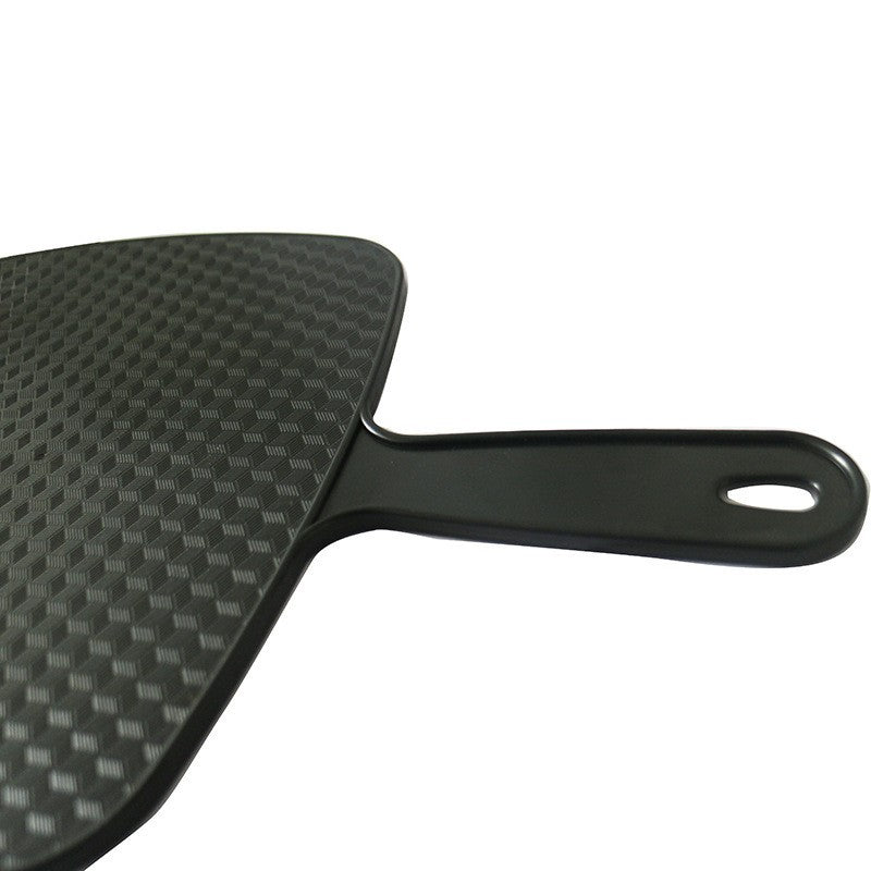 Handheld mirror shown at an angle
