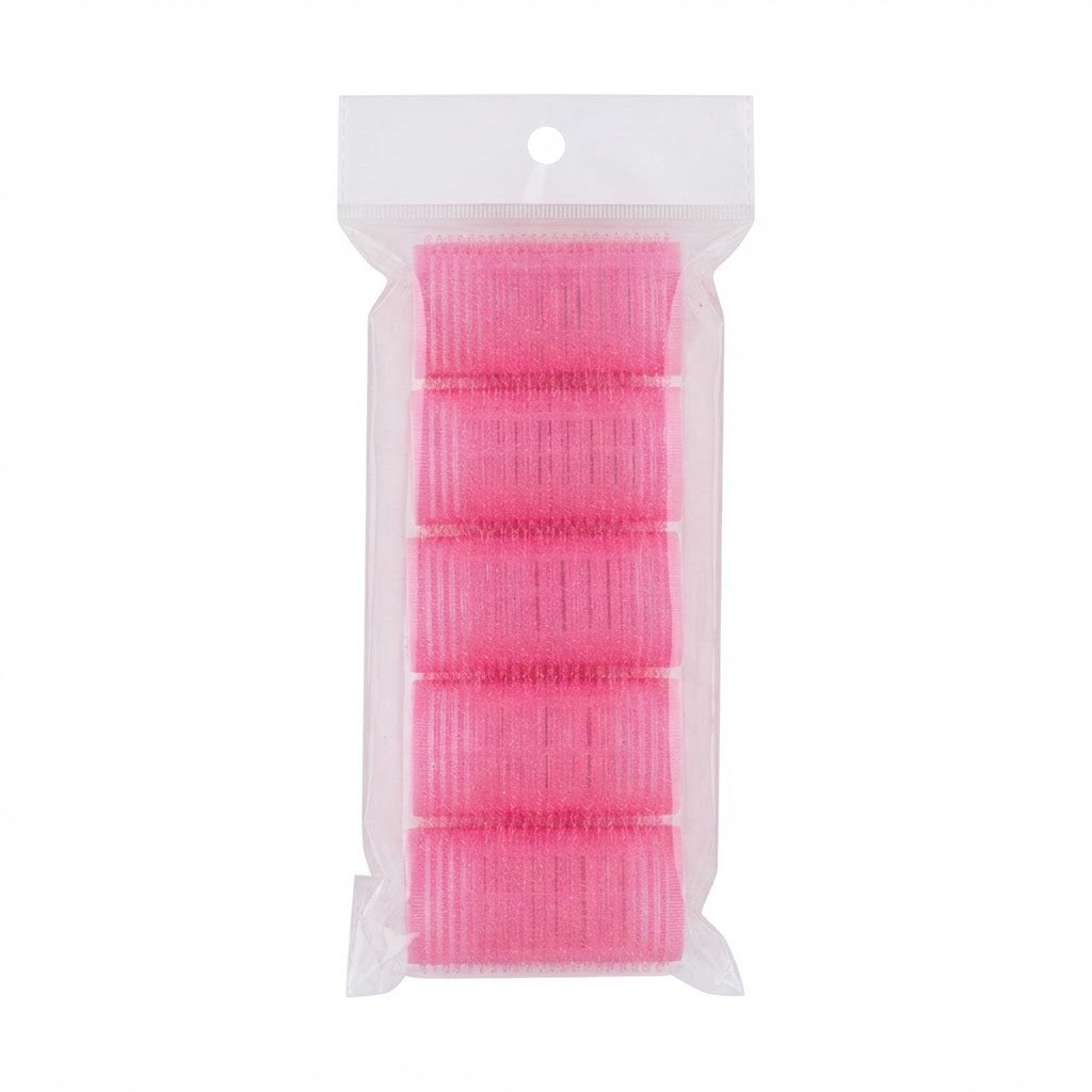 Blue self grip rollers grouped