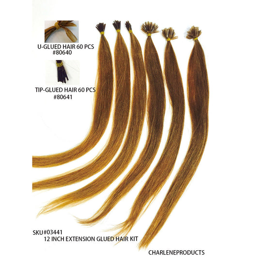 12" Hair Extension Glued-Hair Training Kit (#3441)