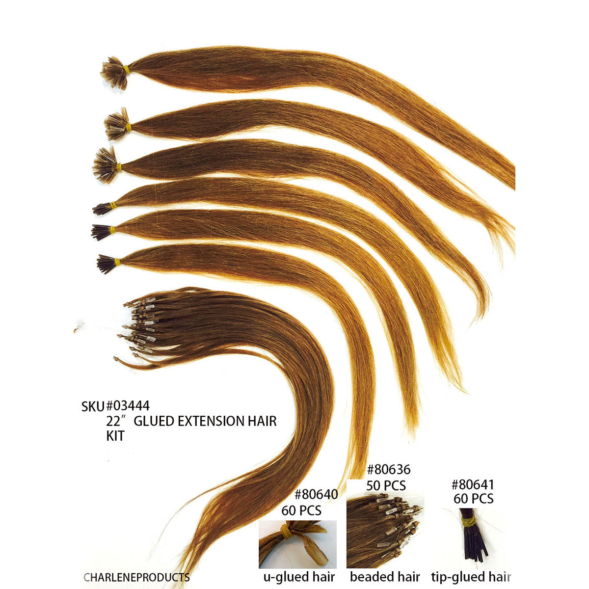 22" Glued Extension Hair Training Kit (#3444)
