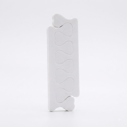 White foam toe separators for pedicures