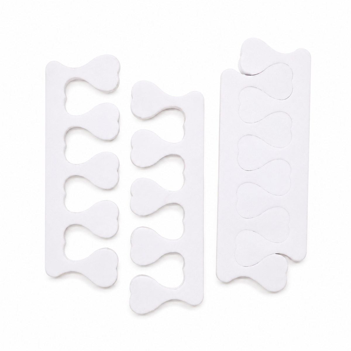 Toe separators shown from an angle