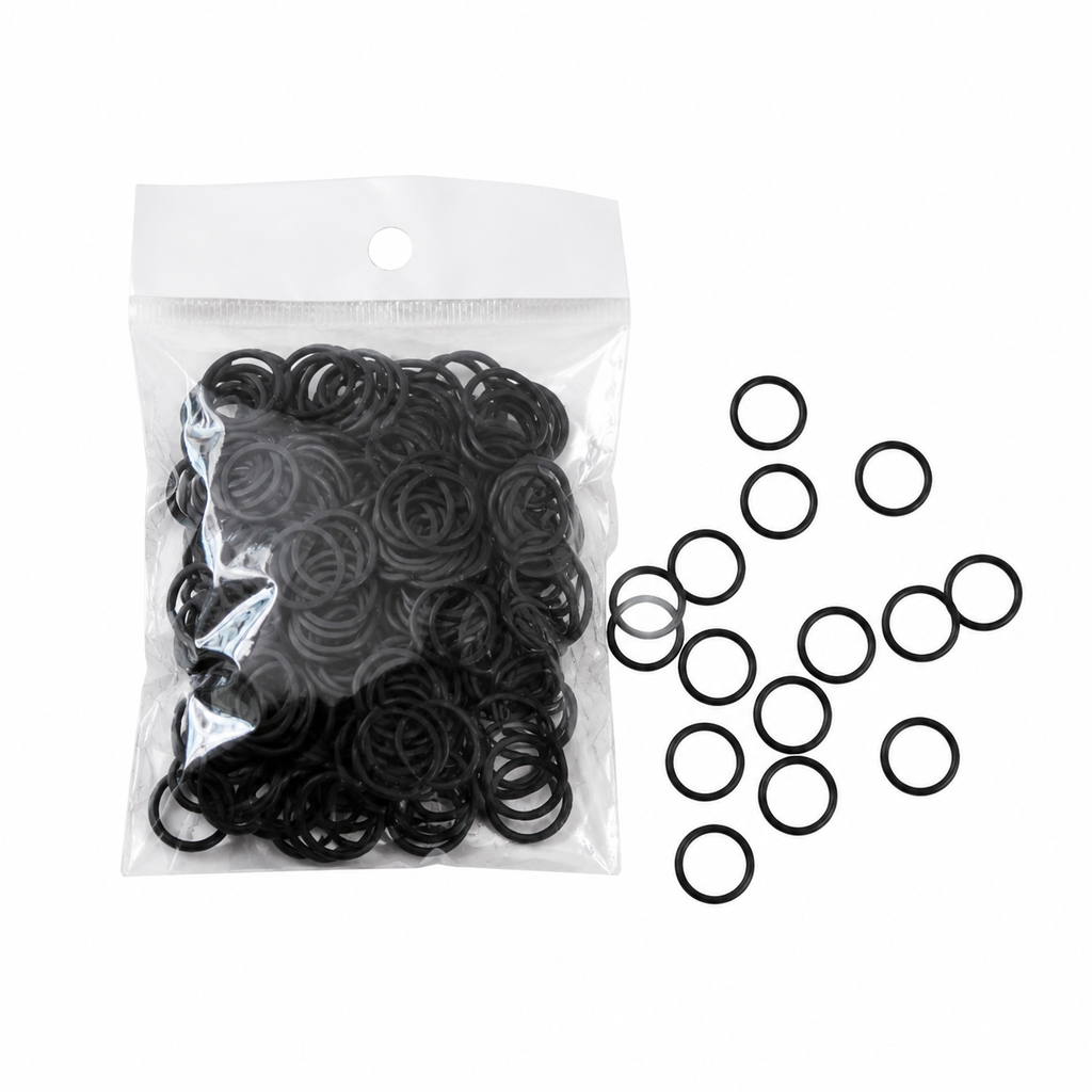 Loose black hair rubber bands