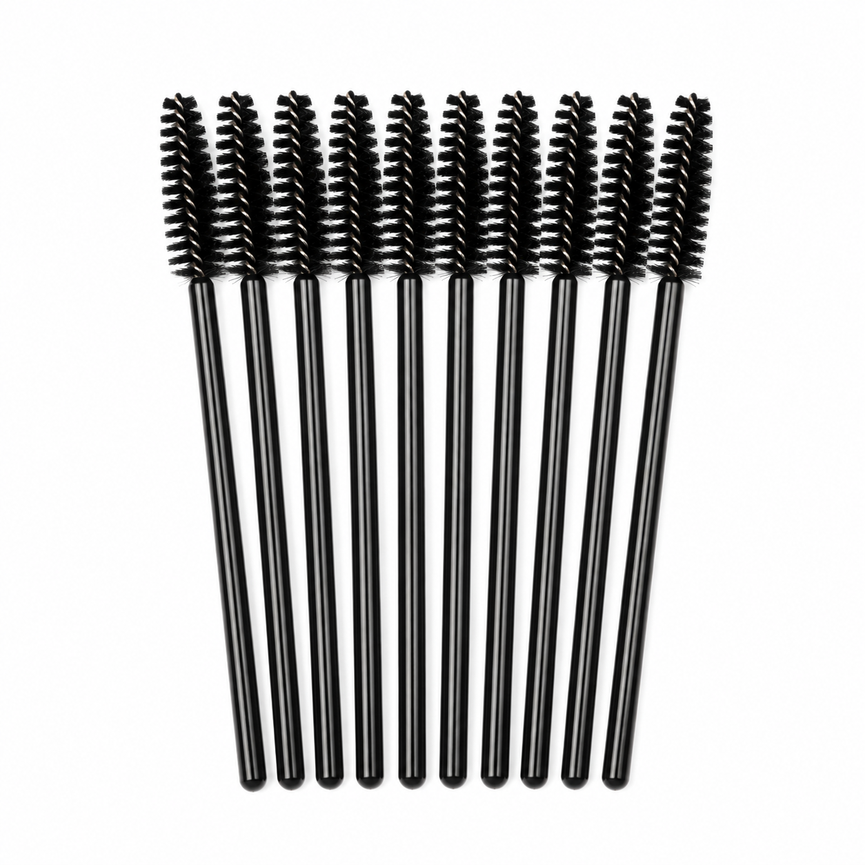 Fan of disposable mascara applicators