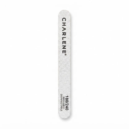 Charlene pink cushion nail file, 180/240 grit