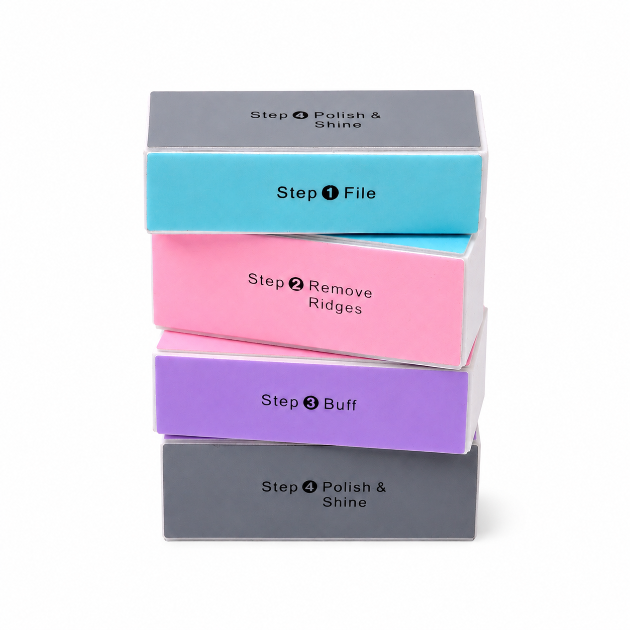 Charlene 4-sided nail shine block, alternate view