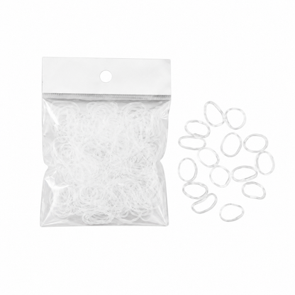Loose clear hair rubber bands