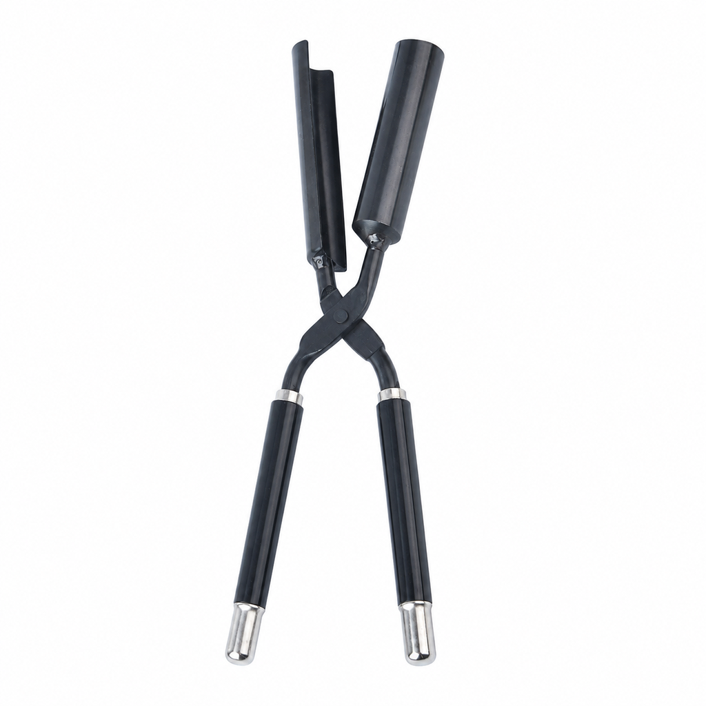 Black satin oval flat pressing iron 7/8 inch