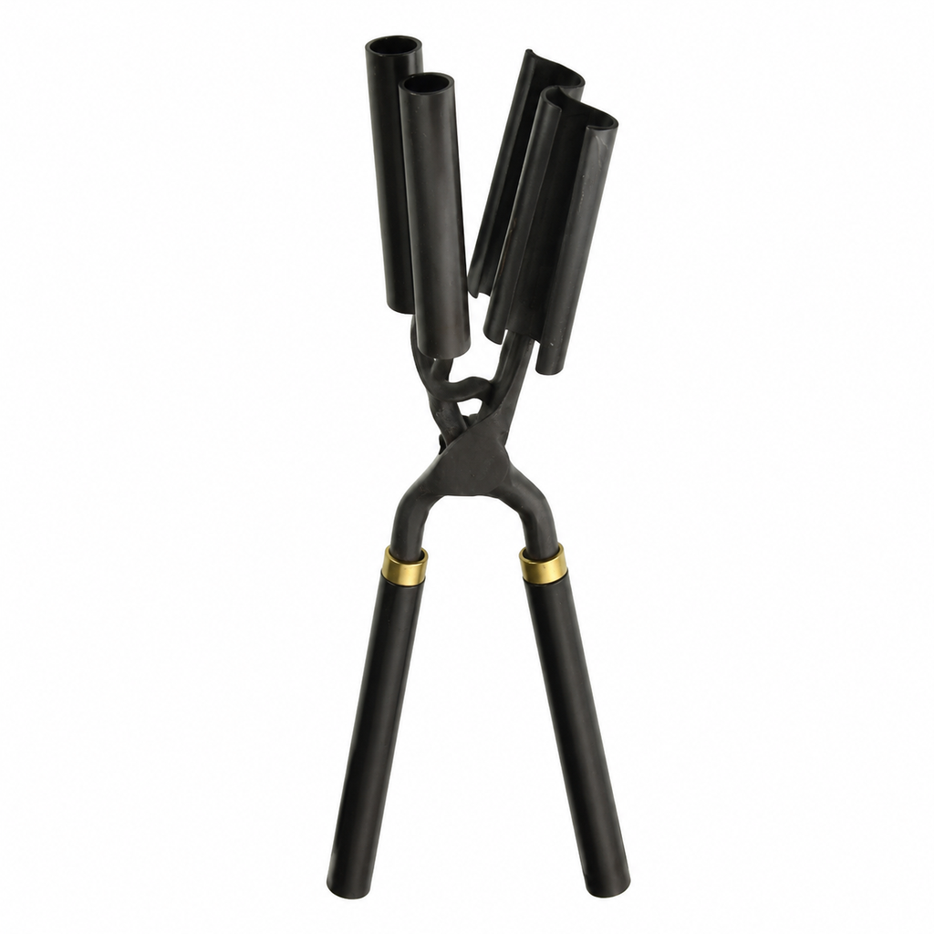 Black satin double krimper thermal styling iron