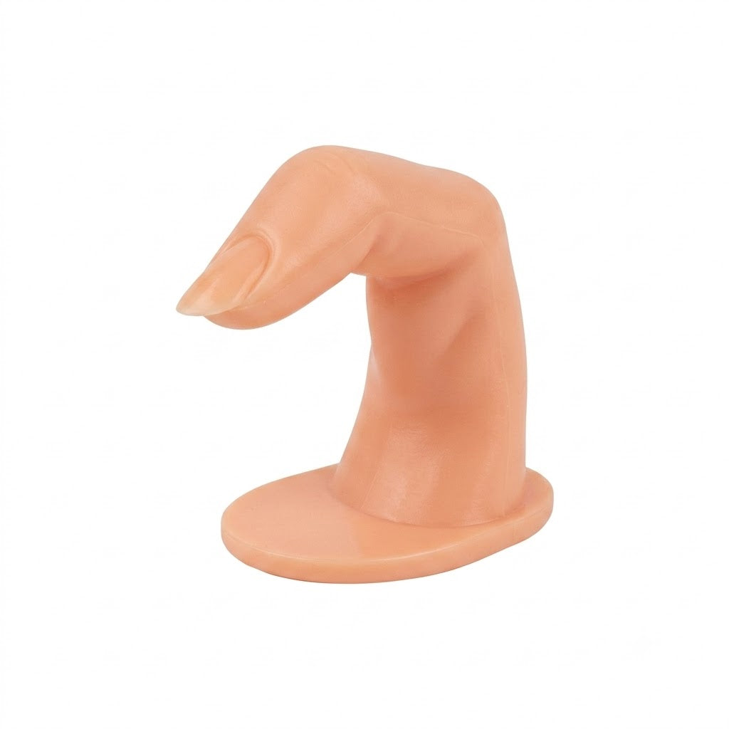 Side view of nail practice finger