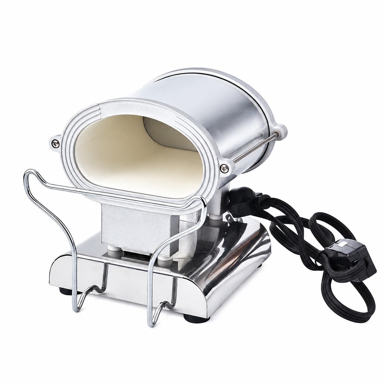 Black Satin silver and black marcel iron stove