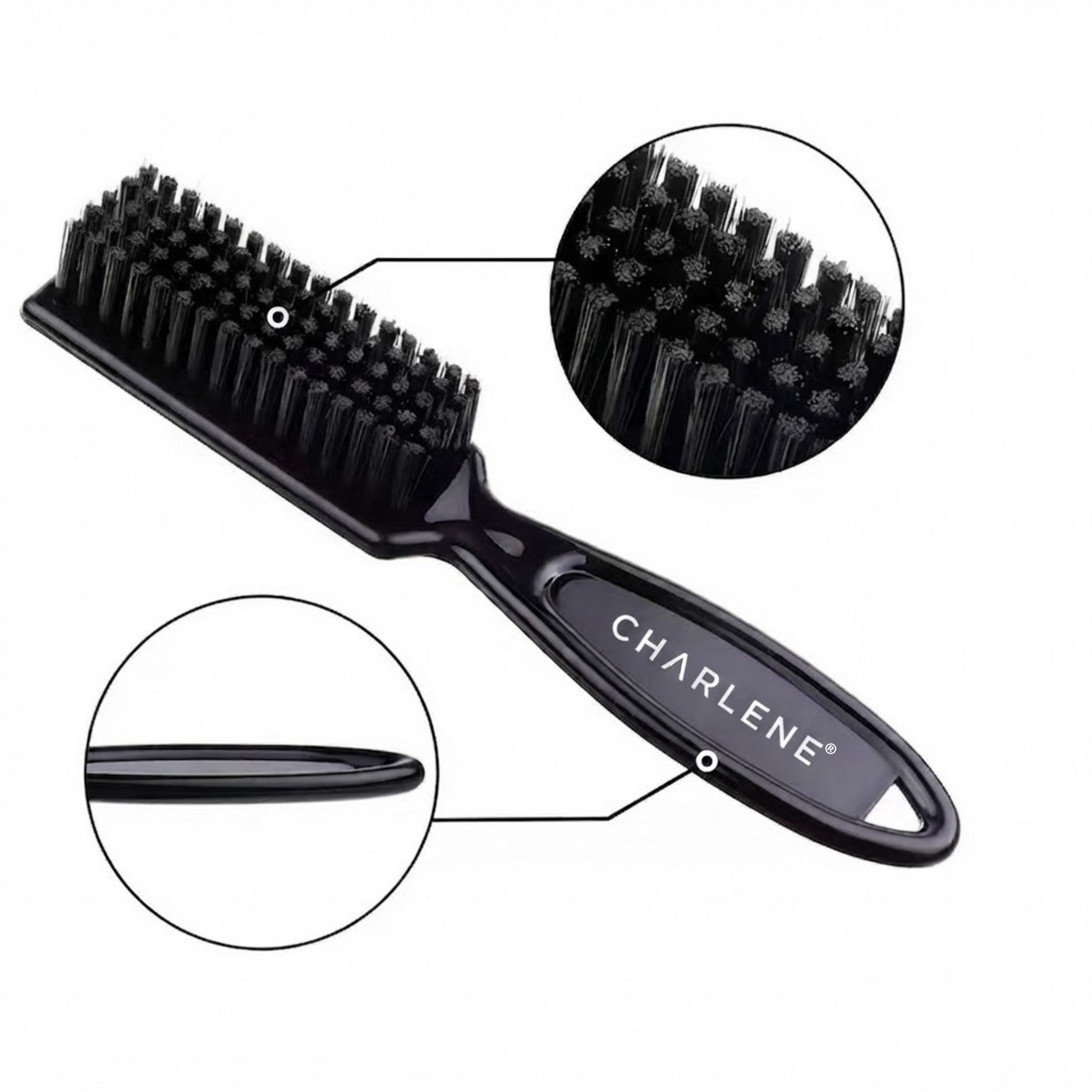 Charlene manicure nail brush, bristle detail