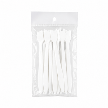 White plastic spatulas 5 inch 12 pack