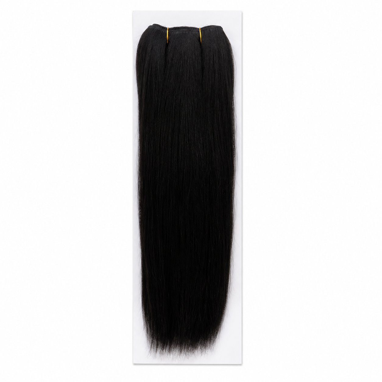 Brown yaki texture ponytail hair piece 10 inch