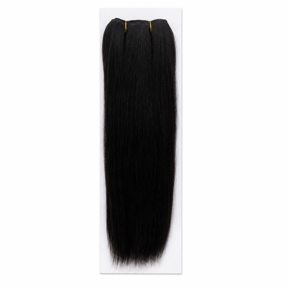 Brown yaki texture ponytail hair piece 10 inch