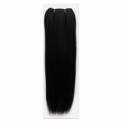 Brown yaki texture ponytail hair piece 10 inch