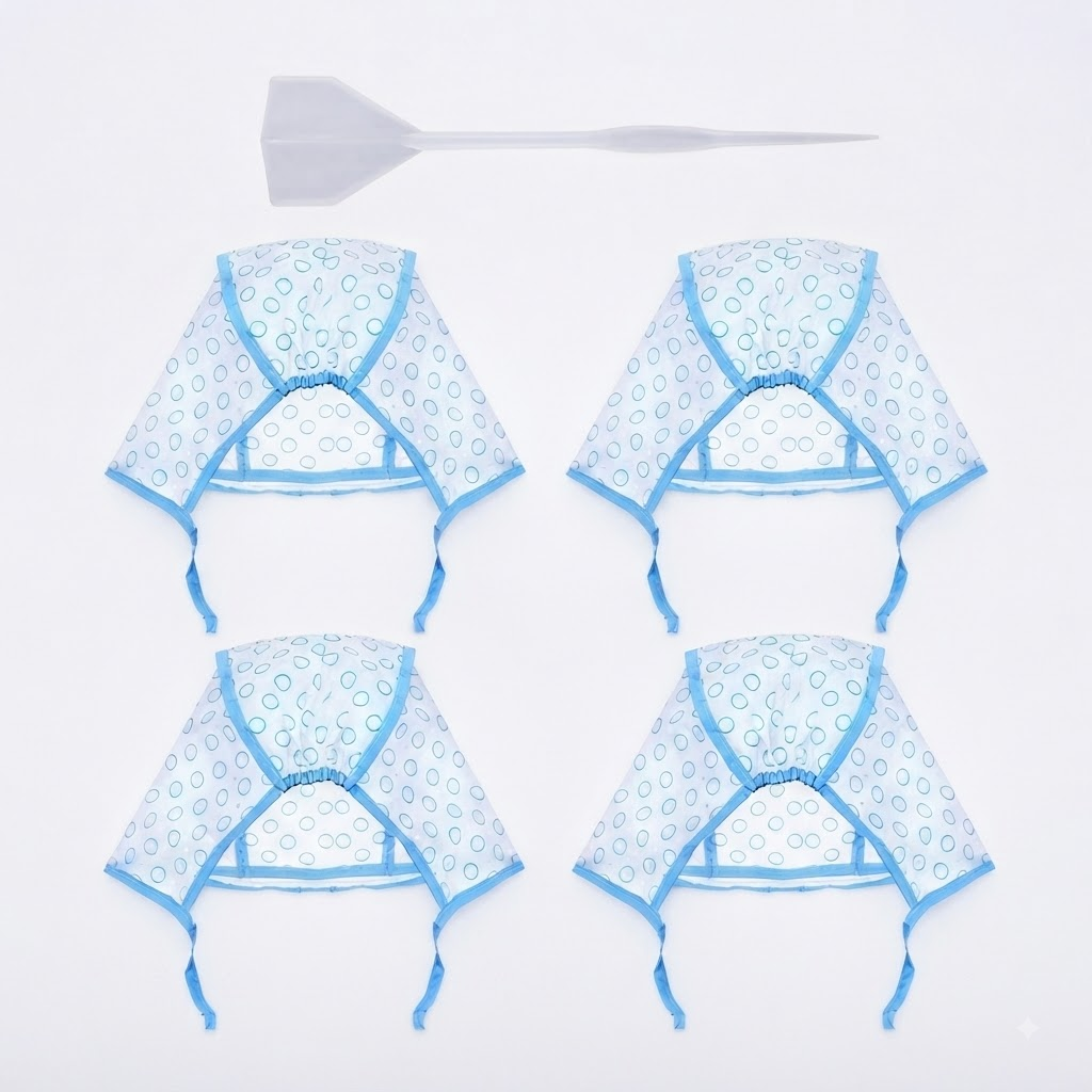 Disposable frosting caps 4 pack with pulling needle