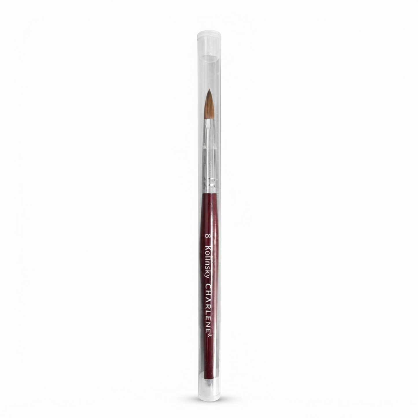 Charlene sanitizable Kolinsky acrylic nail brush, size 8