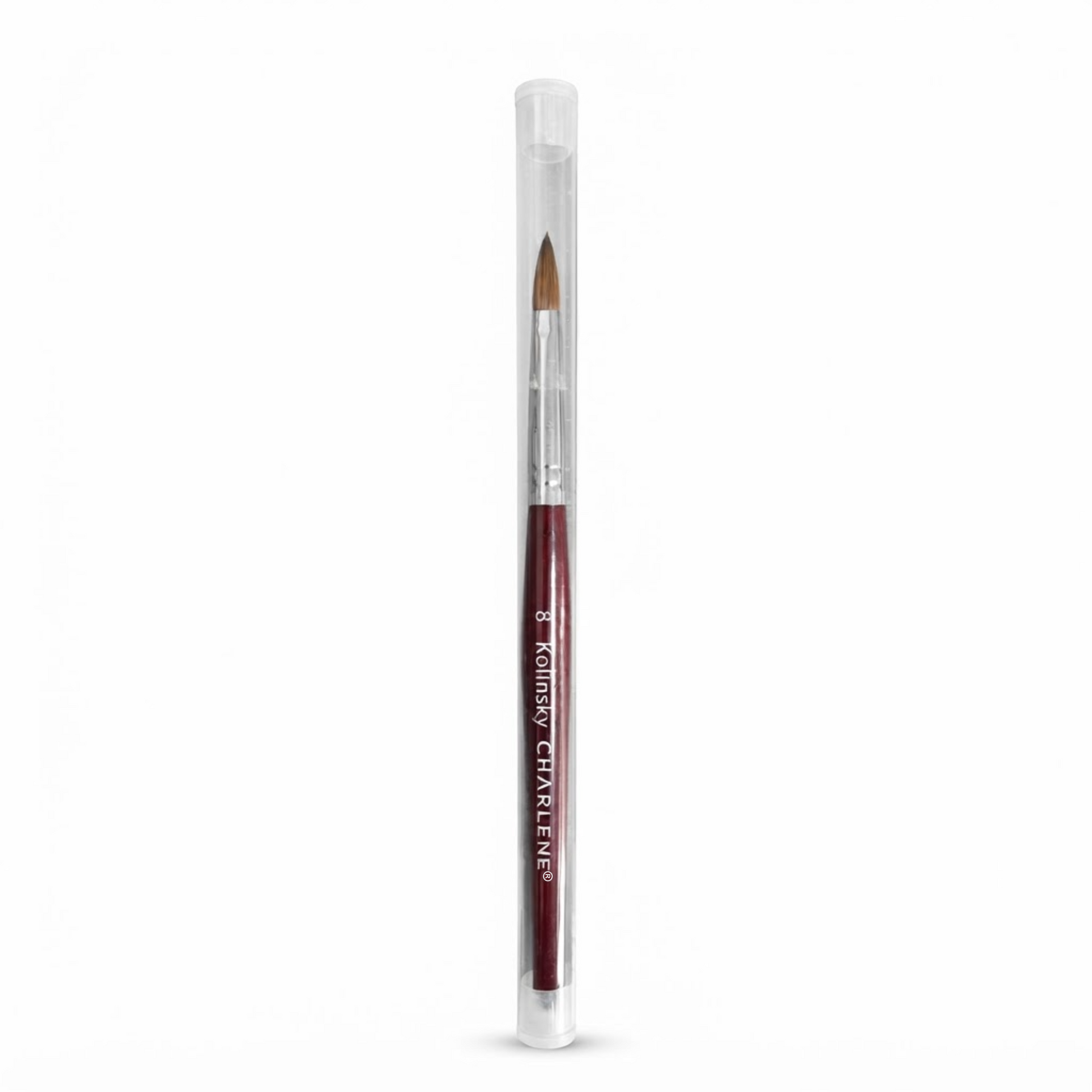 Charlene sanitizable Kolinsky acrylic nail brush, size 8