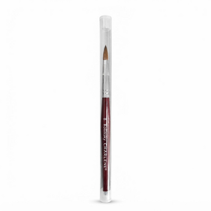 Charlene sanitizable Kolinsky acrylic nail brush, size 8