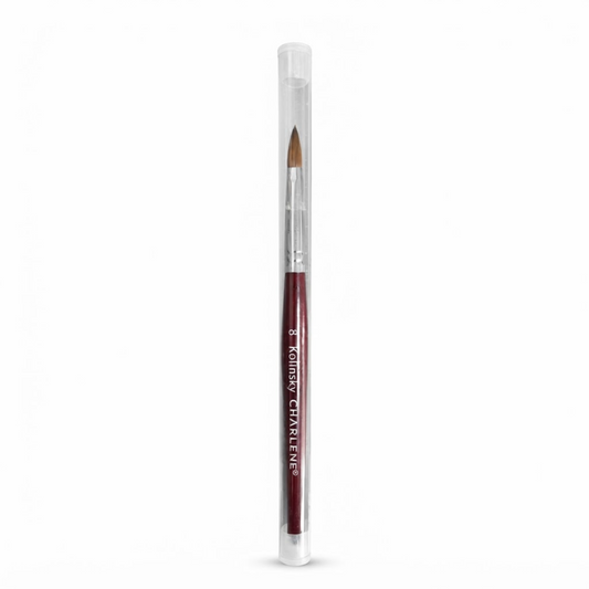 Charlene sanitizable Kolinsky acrylic nail brush, size 8