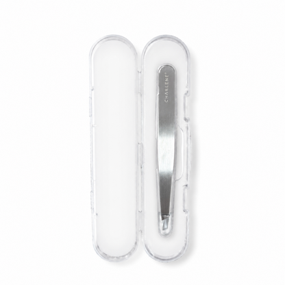 Charlene slant tip tweezers, 4 inch
