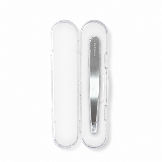 Charlene slant tip tweezers, 4 inch