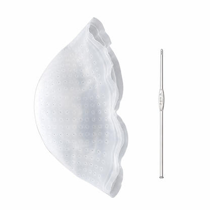Reusable frosting cap with pulling needle