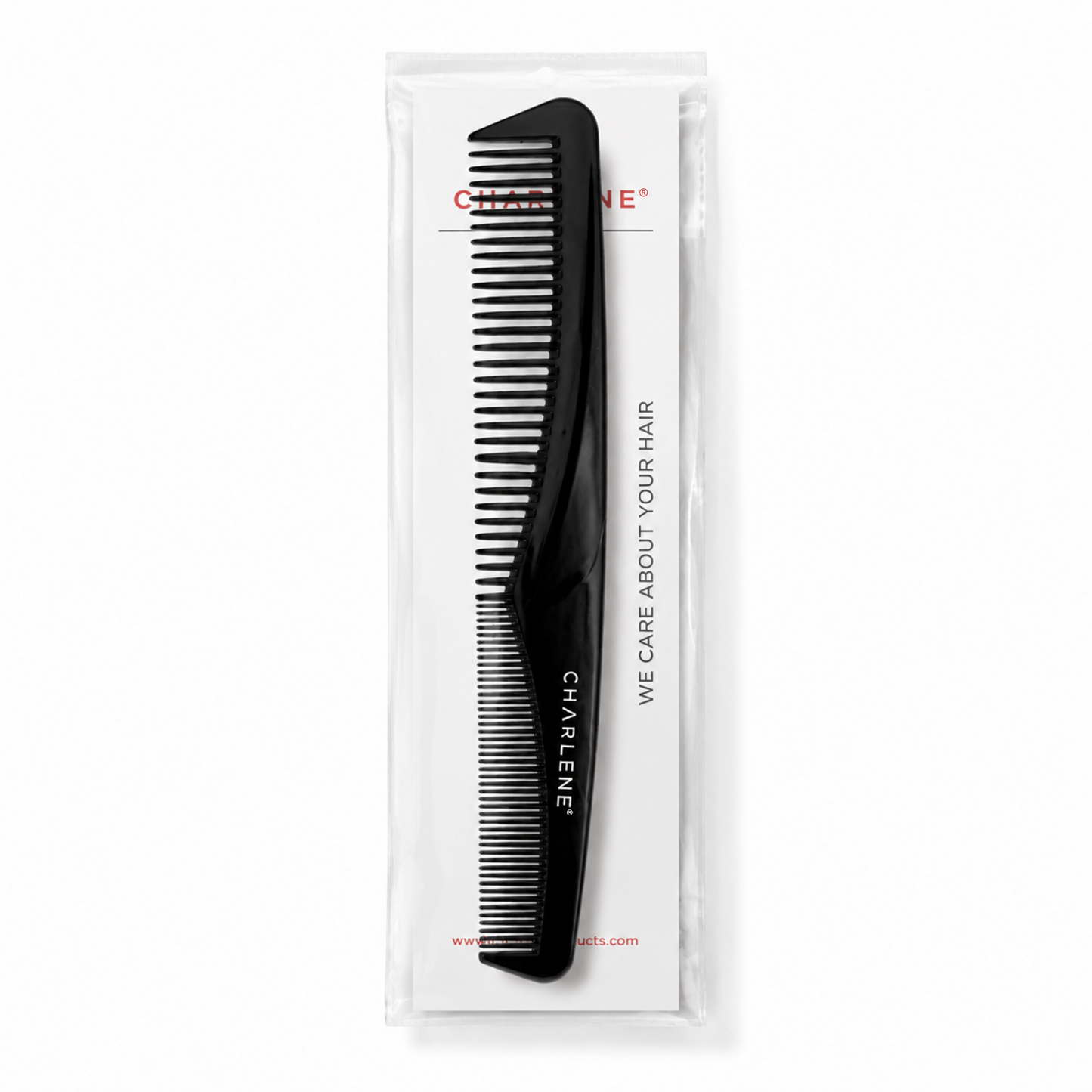 Charlene hard rubber comb, 8 inch