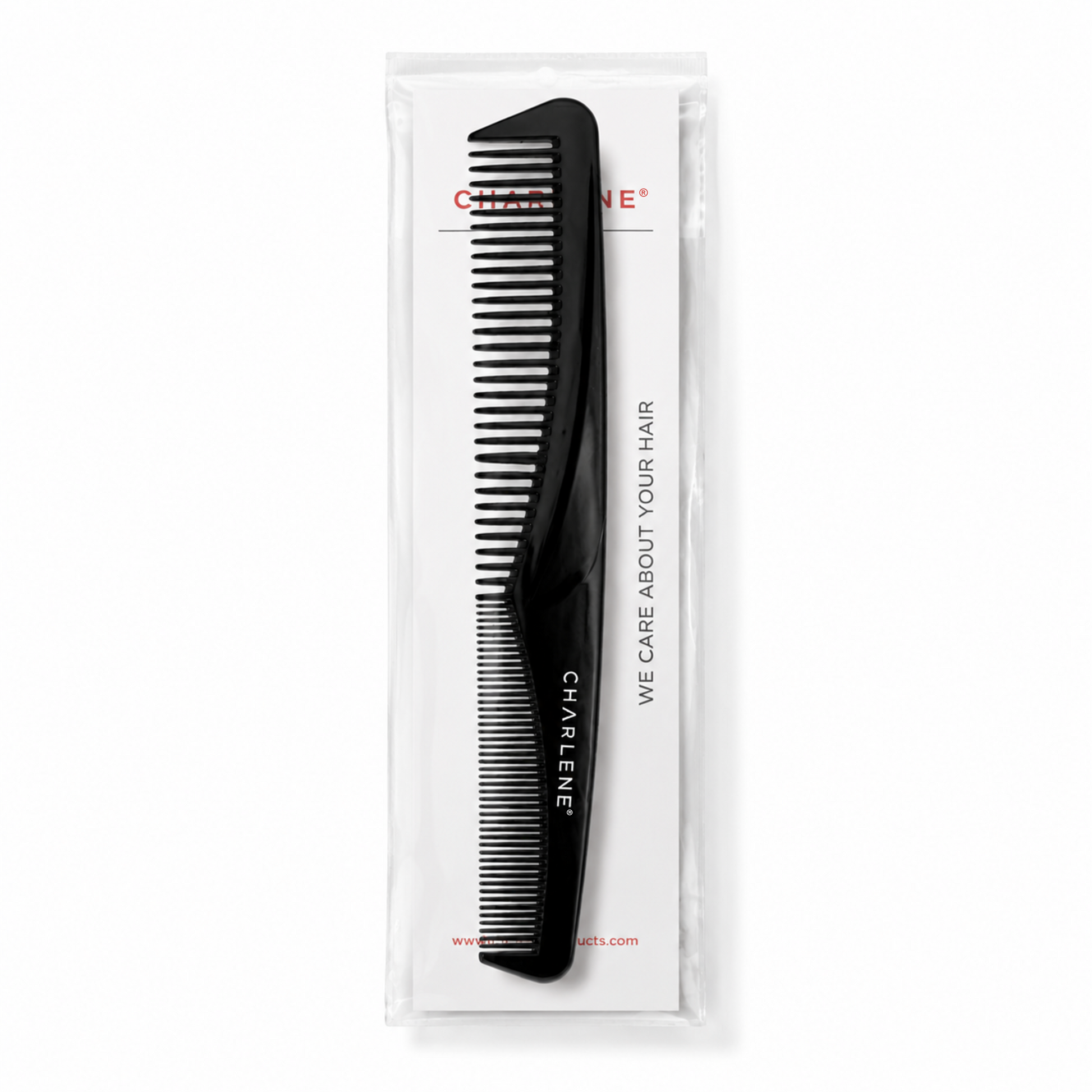 Charlene hard rubber comb, 8 inch