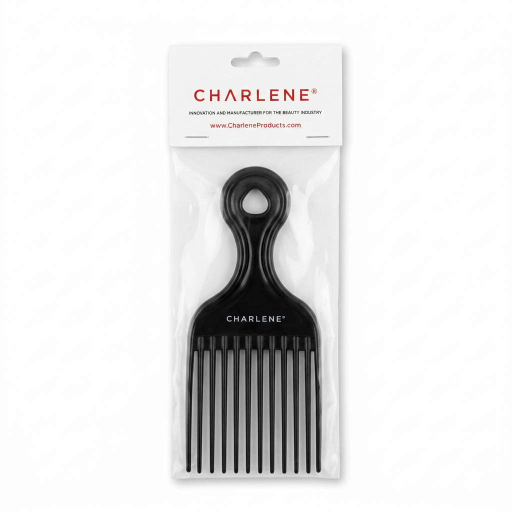 Charlene plastic lift comb, black