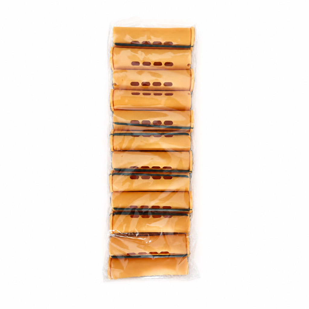 Tangerine long cold wave perm rods 3/4 inch 12 pack