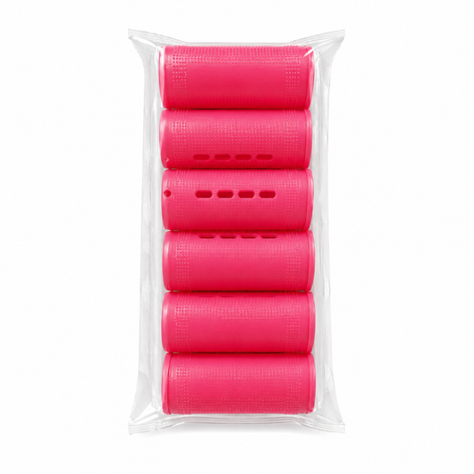 Burgundy jumbo cold wave perm rods 1 3/8 inch 6 pack