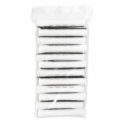 White long cold wave perm rods 7/16 inch 12 pack