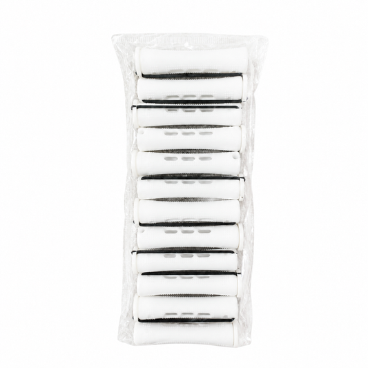 White short cold wave perm rods 7/16 inch 12 pack