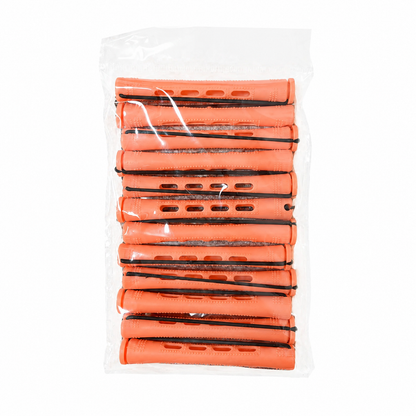 Pink long cold wave perm rods 5/16 inch 12 pack