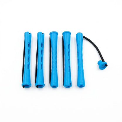 Close view of blue long cold wave rod
