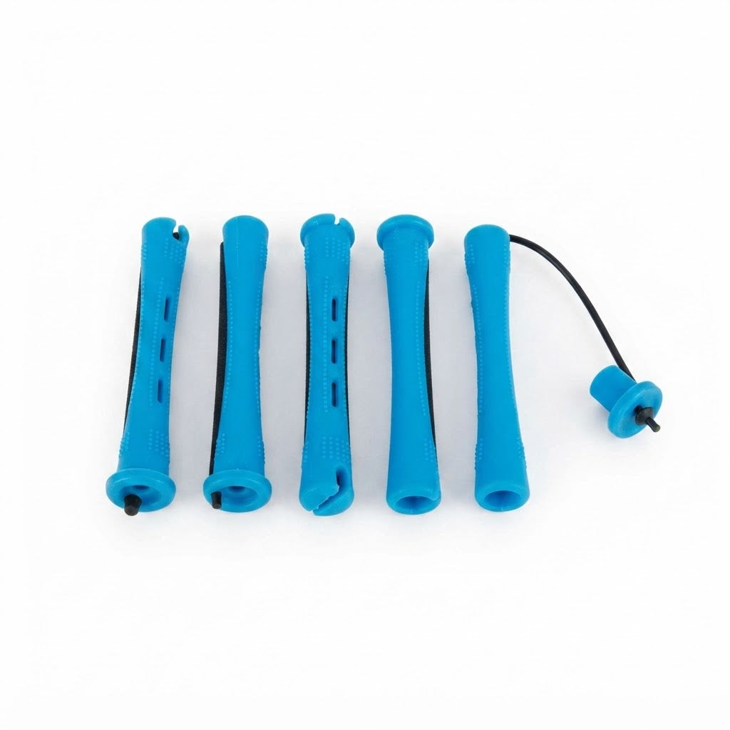 Close view of blue short cold wave rod