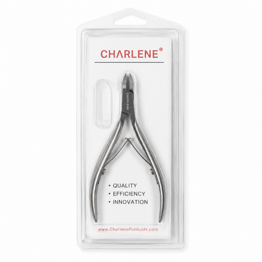 Charlene 1/2 jaw cuticle nipper, stainless steel