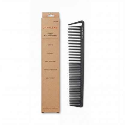 Charlene carbon basin comb, 8.5 inch