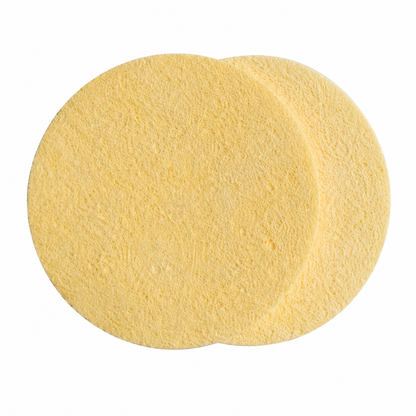 Cellulose sponge shown compressed flat
