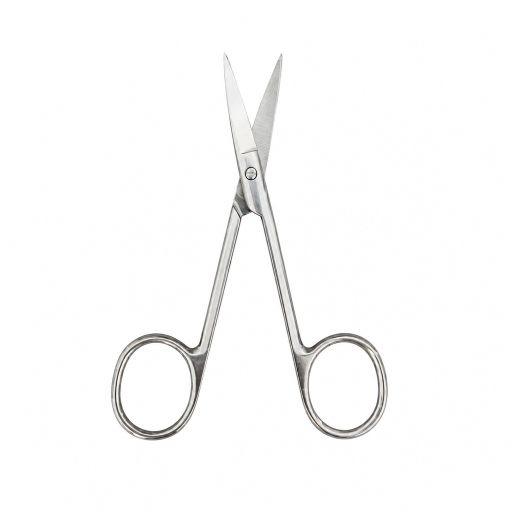 Close view of slant tip cuticle scissor blades
