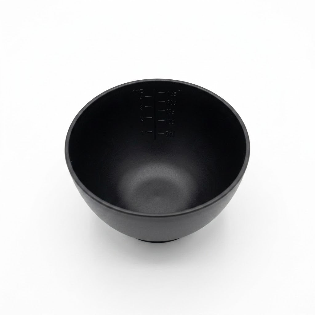 Flex mixing bowl shown squeezed to pour