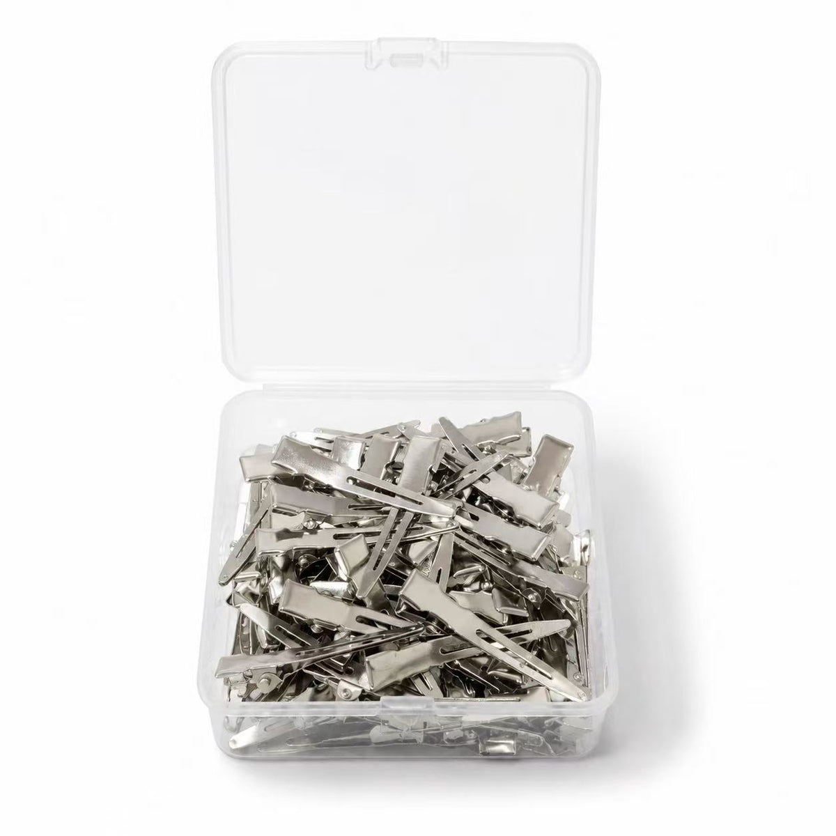 Close view of single prong curl clip
