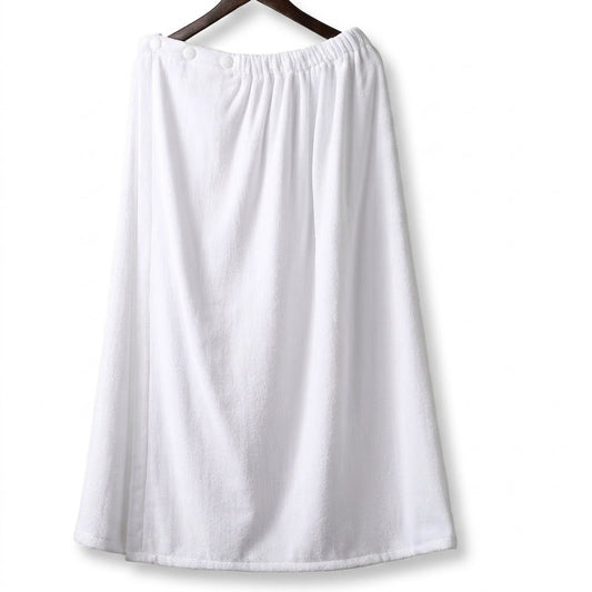 White terrycloth spa body wrap