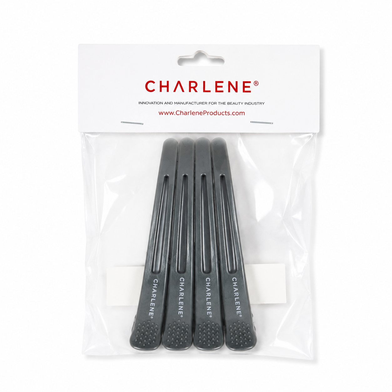 Charlene rubberized grip clips, 4 pack