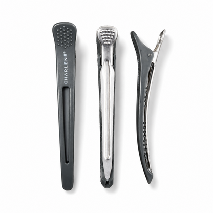 Charlene rubberized grip clip jaw detail